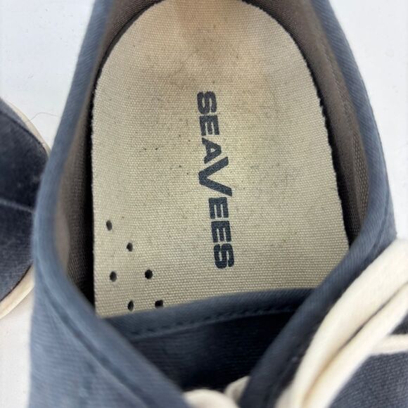 SeaVees monetary standard Blue and Cream Canvas Sneakers women’s 9 cotton - Picture 4 of 11